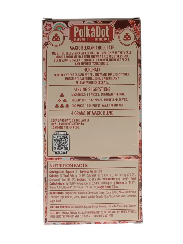 Horchata PolkaDot Magic Mushroom Belgian White Chocolate - Image 2