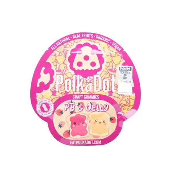 Polkadot Peanut Butter and Jelly Gummies