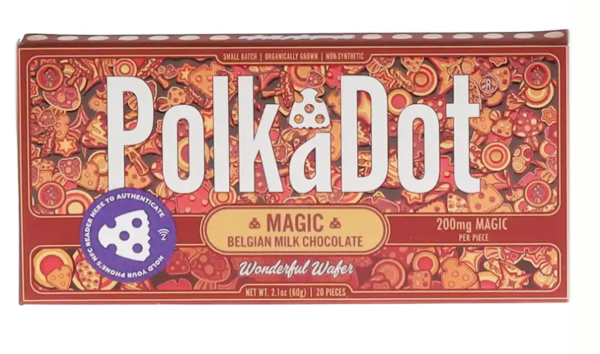 Wonderful Wafer PolkaDot Magic Mushroom Belgian White Chocolate