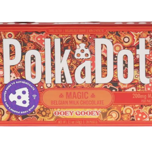 OOEY Gooey PolkaDot Magic Mushroom Belgian White Chocolate
