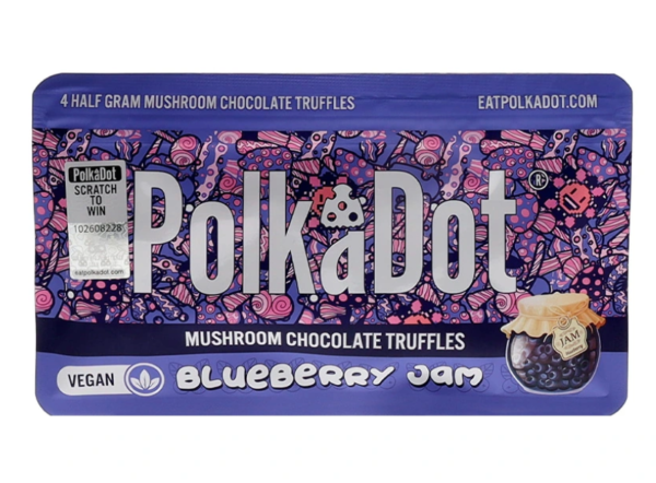 Blueberry Jam Polkadot Mushroom Chocolate Truffles