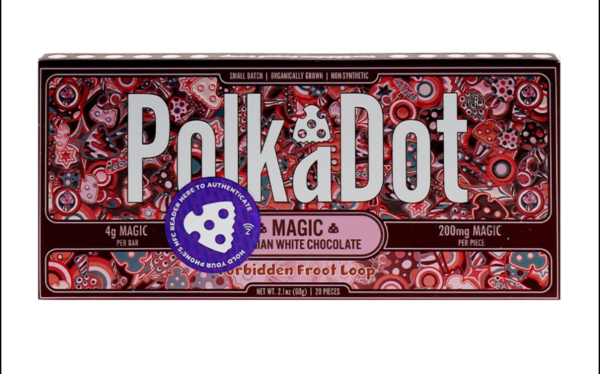Forbidden Froot Loop PolkaDot Magic Mushroom Belgian White Chocolate