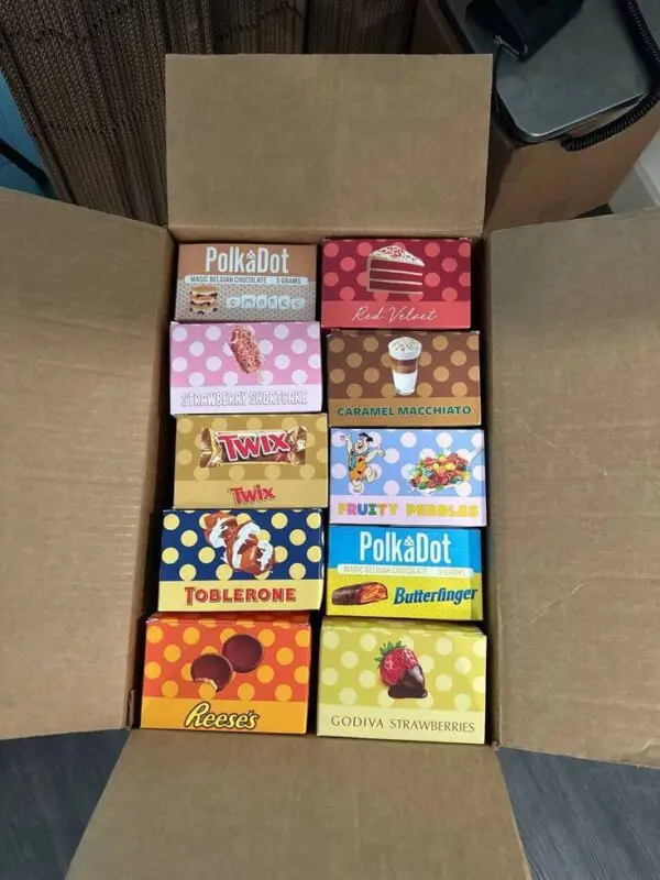 Buy a Full Polkadot Box of Chocolate Bars